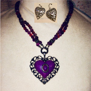 Purple Dolomite (Mountain Jade) Semi-Precious Set